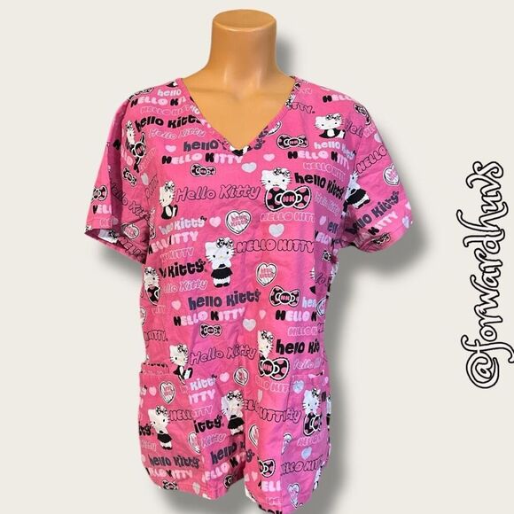Sanrio Hello Kitty Scrub Top Size M - Picture 1 of 9